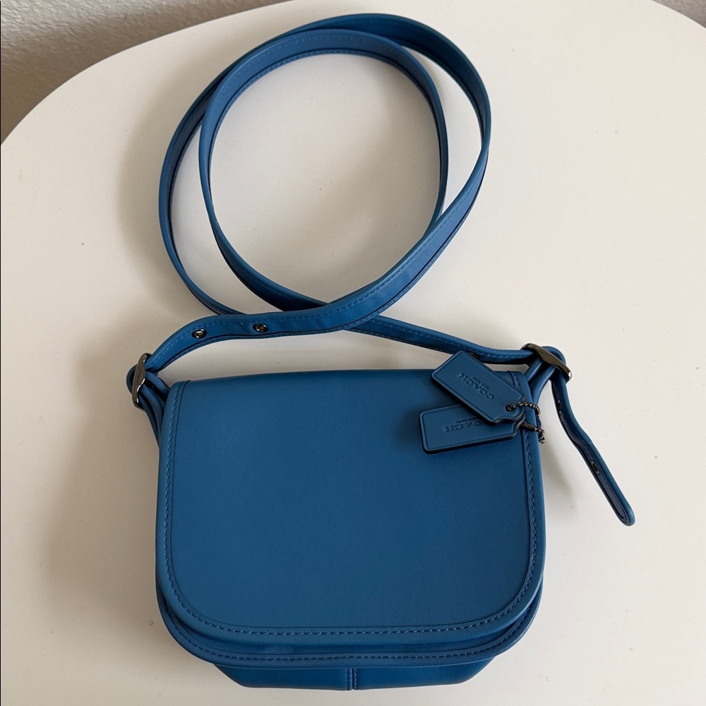 Coach Saddle Blue Crossbody Bag